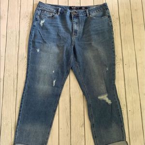 Simply Be denim Fern boyfriend jeans-US 16